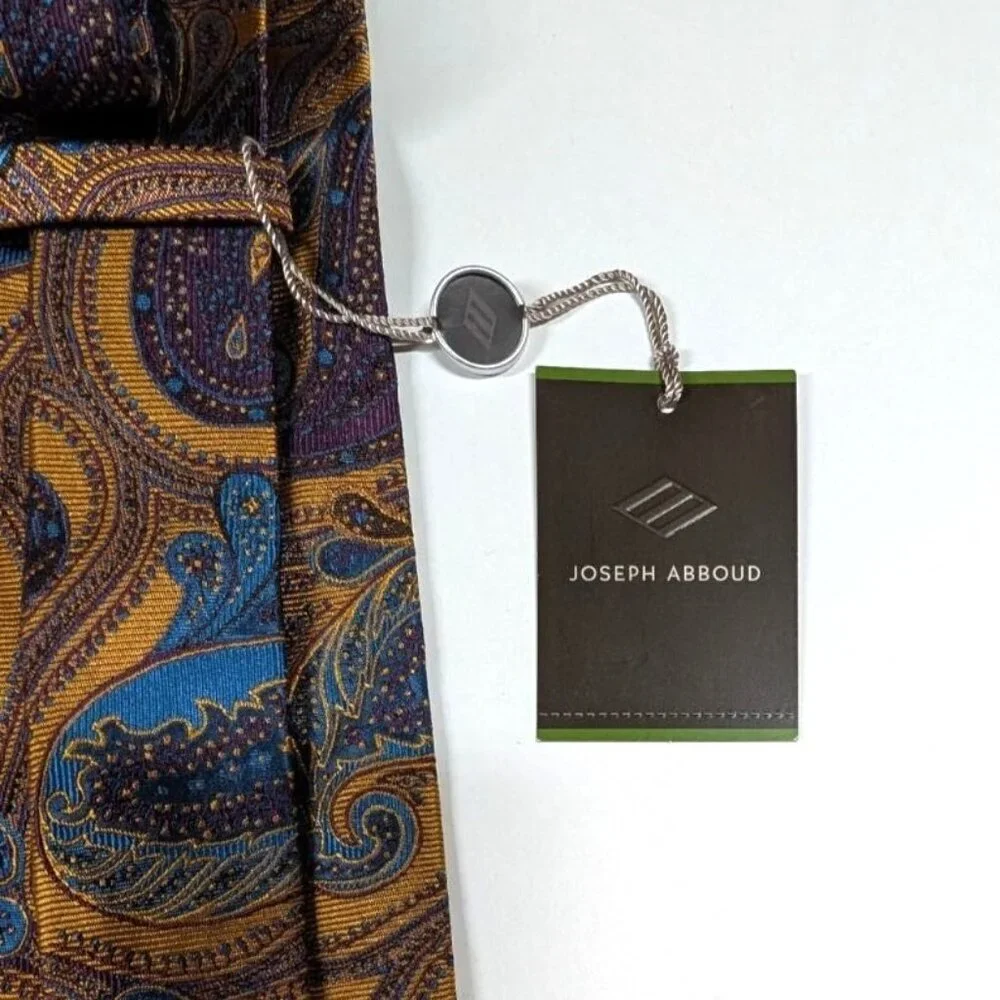 Joseph Abboud 100% Silk Paisley Tie Made In Italy Multi-Color
